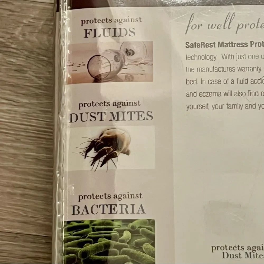 SafeRest Cali King Size Premium Hypoallergenic Waterproof Mattress Protector